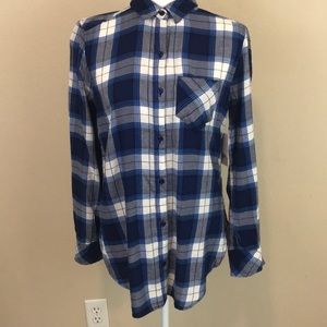Nordstrom BP Button Up Plaid Shirt NWT Sz. XXS